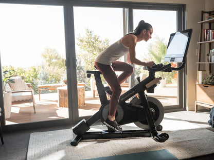 Commercial Series S22I; Ifit-Enabled Indoor Exercise Bike with 22” Pivoting Touchscreen and Incline/Decline Functionality